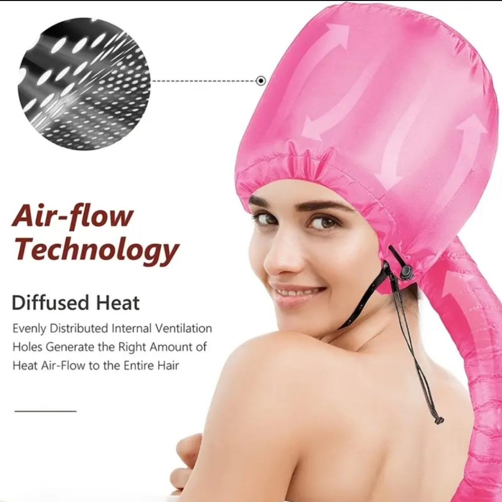 1pc Soft Bonnet Hooded Hair Dryer Attachment - Picture 5 of 6